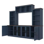 Modern TV Stand for 55-Inch TV with Charging Station, Media Console with Large Storage Cabinets, Entertainment Center for Living Room-Panipeachy