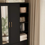 Wardrobe Closet Armoire wi/Mirror & Scalable Hanging Rod Space Saving