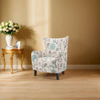 Modern Retro 30.25 High Back Upholstered Arm Chair with Wood Legs for Living Room