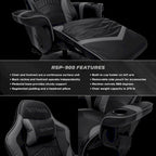 Gaming Recliner - Reclining Gaming Chair with Footrest
