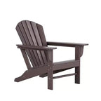 WestinTrends Dylan 5-Piece Outdoor Patio HDPE Adirondack Chair With Round Coffee Table Conversation Set