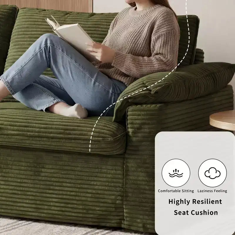Dyonery 86 Cloud Loveseat Sofa, Deep Seat & Wide Armrest Pillows, Sturdy Frame, Breathable Ergonomic Design