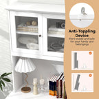 Tall kitchen food storage cabinet with LED lights and
