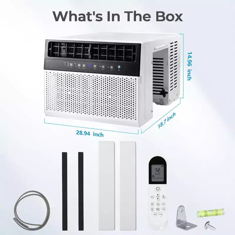 ZAFRO 12,000 BTU Window Air Conditioners Cools up to 550 Sq. Ft, U-Shaped Air Condtioner Window Unit with 6 Modes 24H Timer,
