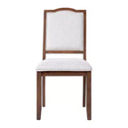 Lot de 4 chaises de salle à manger de style ferme avec dossier haut et assise rembourrée