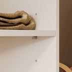 Corner Wardrobe Closet with 2 Hanging Rods, Pants Rack, and Shoe Storage Organizer Armoires