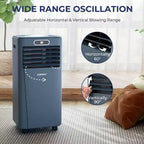 Costway 5000 BTU (8000BTU ASHRAE) Portable Air Conditioner with Remote Control 3-in-1 Air Cooler w/ Drying
