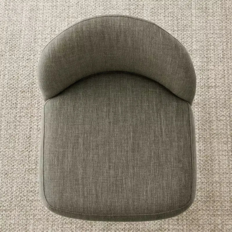 Lot de 2 tabourets de bar modernes hauteur comptoir, 26 po, chaises rembourrées en lin pour îlot de cuisine avec pieds en bois massif et dossier incurvé - Panipeachy