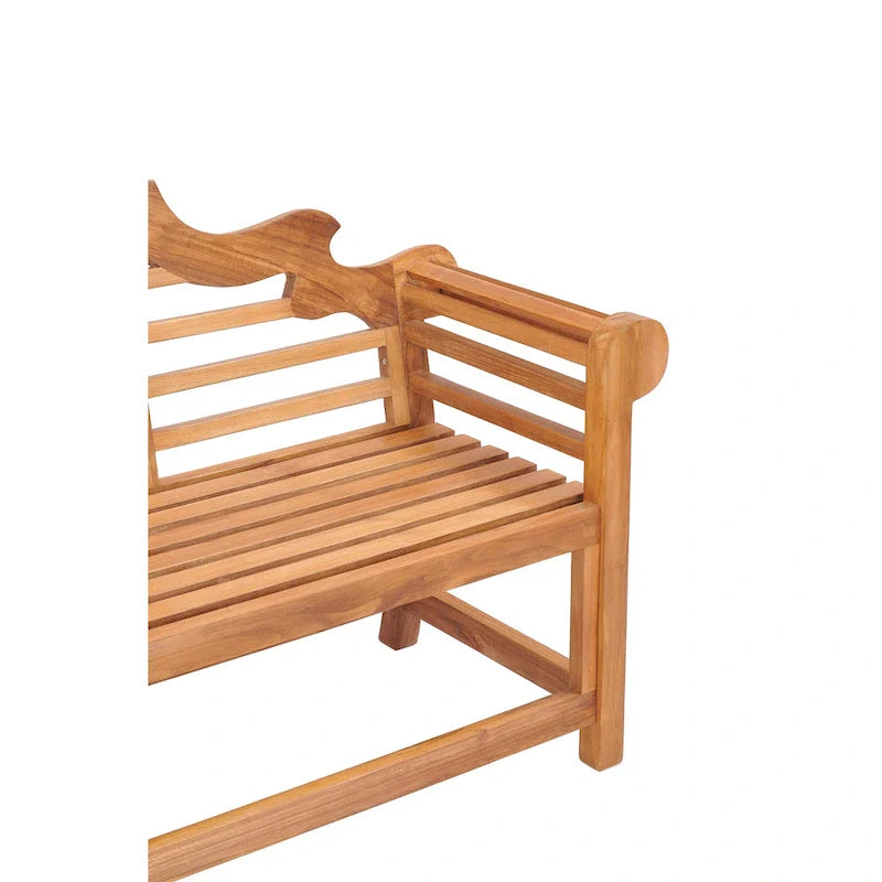 Chic Teak Lutyens Teak Wood Outdoor Garden & Patio Triple Bench