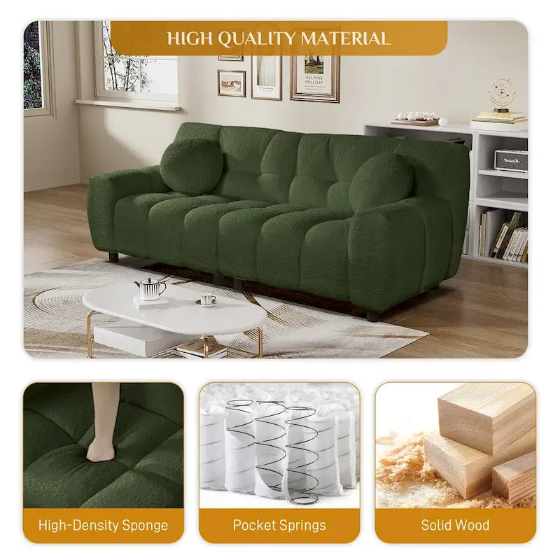 2-Seat Cloud Deep Seat Sofa Couch for Living Room, Bedroom