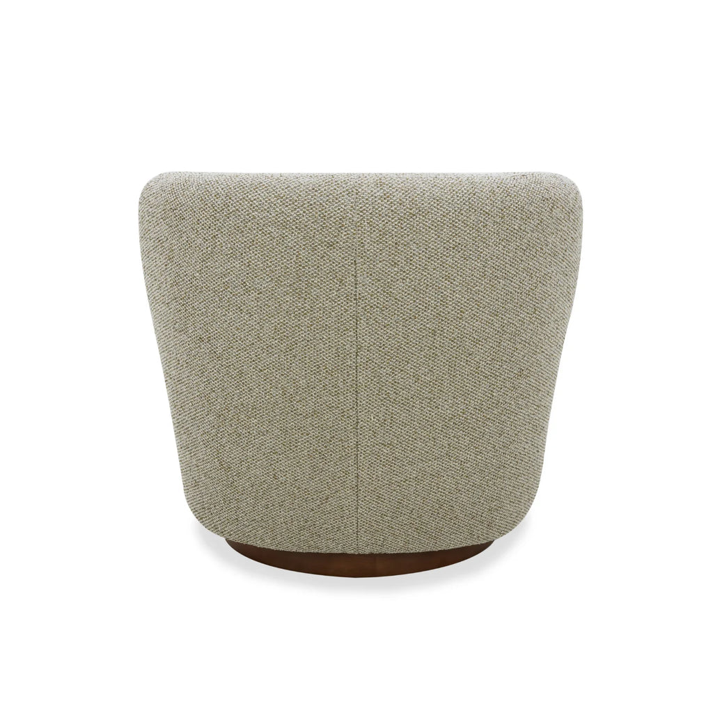 Mid-Century Lounge Chair with Upholstered, Swivel - Living Room