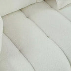 GDFStudio Alanna 79.5 Modern Teddy Fabric Upholstered 3-Seater Sofa with Pillows