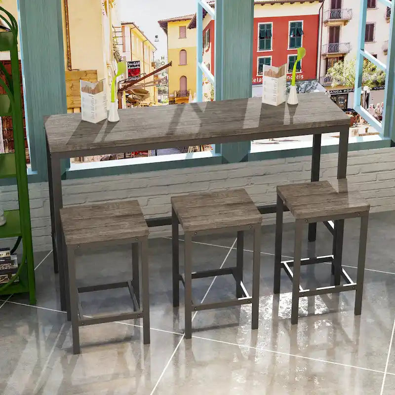 Pub Table Set with 3 Stools