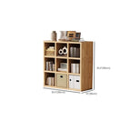 Modern Horizontal Wood 8-Cube Natural Finish Bookcase