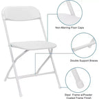 SUGIFT Folding Chairs 10 Pack Plastic Folding Chair for Outdoor Indoor Use 350lb Weight Capacity