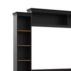 ModernLuxe 4-in-1 Farmhouse Entertainment Center Wall Unit, Fits TVs Up to 70, TV Stand Media Console w/ Adjustable Shelves & Drawers