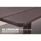 PURPLE LEAF Outdoor Dining Set Aluminum Luxury Patio Furniture Table and Chairs Set with Removable Thick Cushion