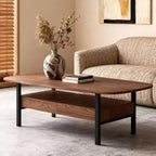 Gaoyangjiaju 47.2 Inch Wooden Coffee Table with Storage Drawers