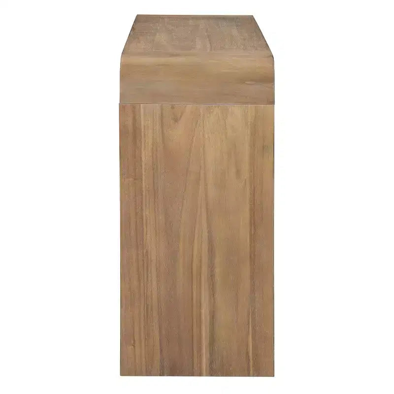 Whisen Rustic Console Table Entryway Table Side Table with Fluted Drawer Front