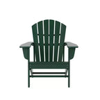 WestinTrends Dylan 5-Piece Outdoor Patio HDPE Adirondack Chair With Round Coffee Table Conversation Set