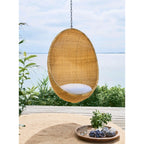 Coastal Rattan Outdoor Hanging Chair with Round - Patio