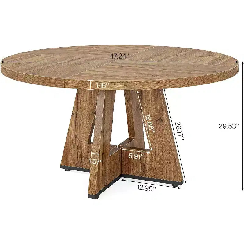 47 Inch Round Dining Table for 4 people