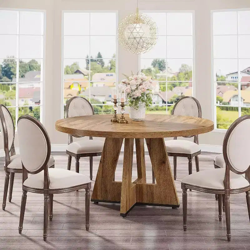 47 Inch Round Dining Table for 4 people
