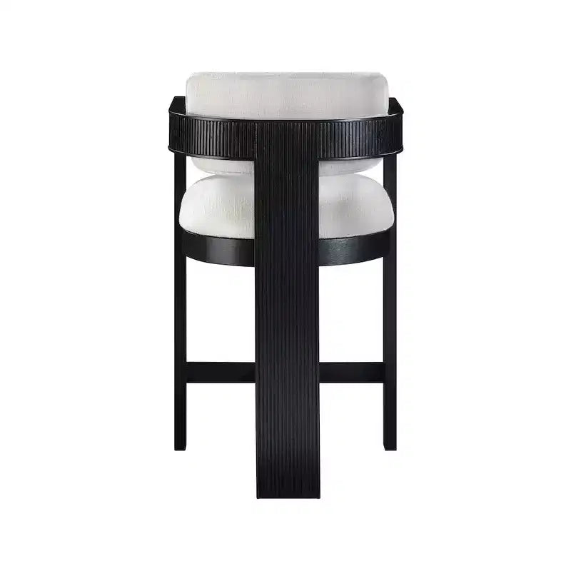 Meridian Furniture,Sacha Linen Textured Fabric Stool