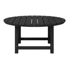 WestinTrends Dylan 5-Piece Outdoor Patio HDPE Adirondack Chair With Round Coffee Table Conversation Set
