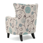 Modern Retro 30.25 High Back Upholstered Arm Chair with Wood Legs for Living Room