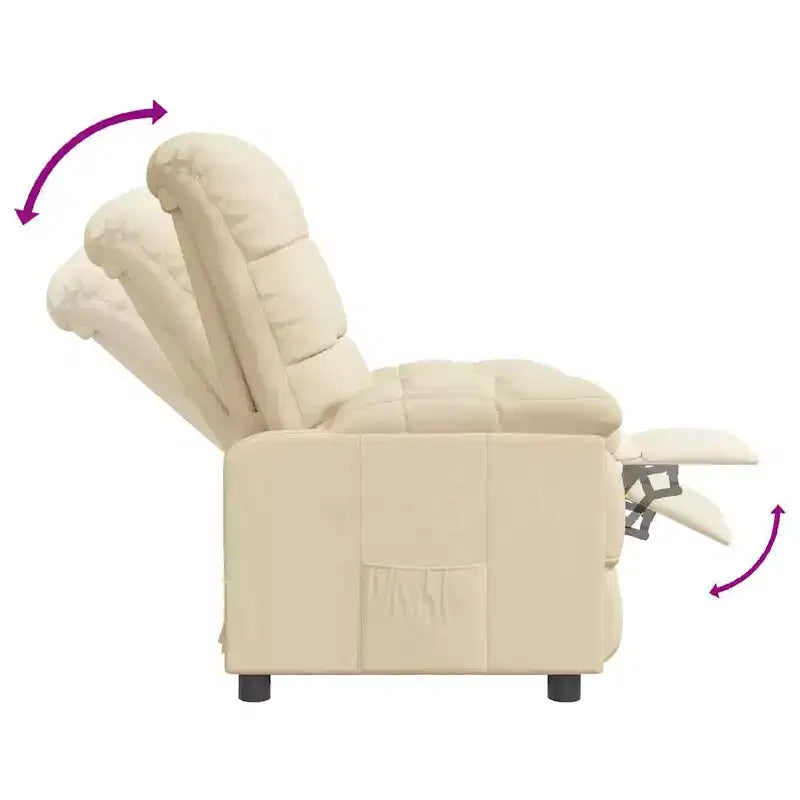 Recliner Chair with Adjustable Backrest and Footrest, Modern Lounge Chair Thick Padded Seat for Living Room & Bedroom
