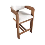Meridian Furniture,Sacha Linen Textured Fabric Stool