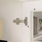 Grand buffet vaisselier blanc avec portes vitrées, bahut de rangement pour cuisine, salon, étagères à livres