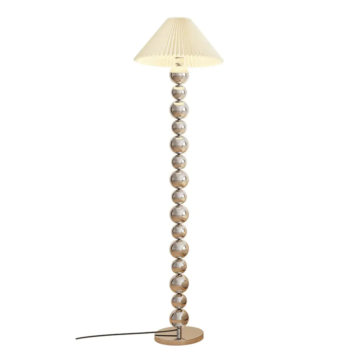Decorative Modern Stacked Ball Floor Lamp with Fabric Shade