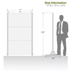 Boris Black Galvanized Steel Screen 183x120x40cm