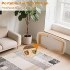 Acekool Foldable Coffee Table, Wooden Finish, Space-Saving Folding Design, 31.5x19.7x17.3, Easy Storage, Wood Grain