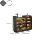 Led-lit Shoe Cabinet with Adjustable Shelves Transparent Doors