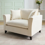 Oversized Chenille Fabric Armchair