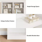 74.5 High Bookshelf With 2 Rows of Storage Space, 6-Layer Double-Width Bookshelf, Spacious Freestanding Bookcase for Living Room, Office, Library