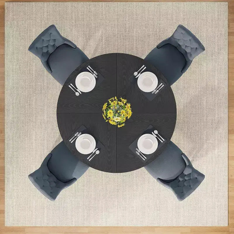 47 Inch Round Dining Table for 4 people