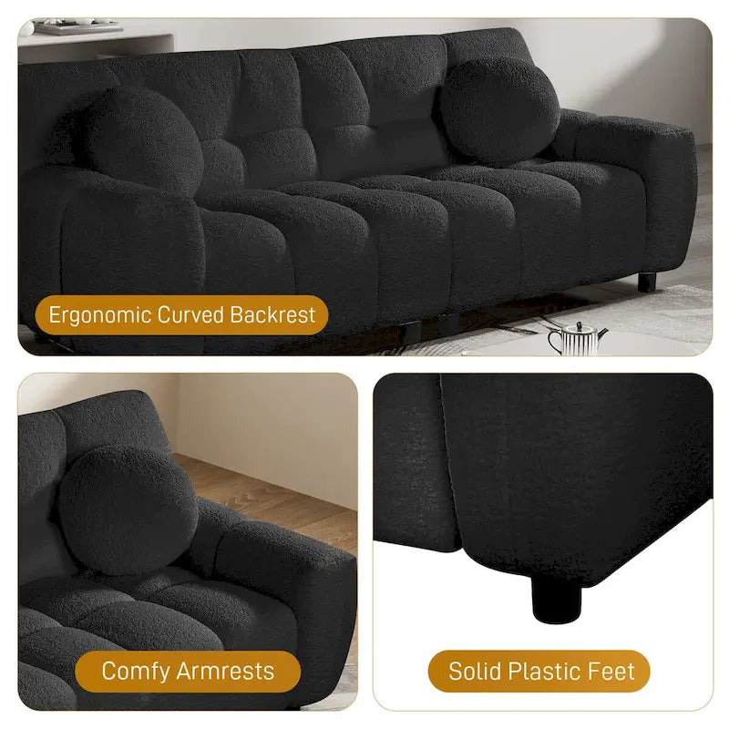 2-Seat Cloud Deep Seat Sofa Couch for Living Room, Bedroom