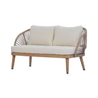 Christopher Knight Home Brixton – Ensemble de sièges de patio 2 pièces en bois d'acacia avec baignoire incurvée et table basse à lattes
