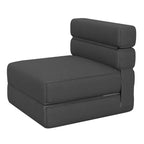Folding Sofa Bed Chair with Pillow  Convertible Futon with Memory Foam & Removable Linen Cover for Lounge or Guest Room