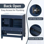 30 Bathroom Vanity Sink Combo, Bathroom storage Cabinet with Drawers and Shelf, Single Sink Bathroom Vanity