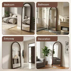 Dovelina 71H x 31W Arch Full Length Mirror Decorative Leaning Mirror Modern Wall Bathroom Mirror for Living Room Dining Room Entryway Bedroom
