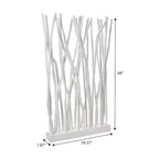 JONATHAN Y Tranquil 39W x 68H Coastal Bohemian Handcrafted Teak Branch Single Panel Room Divider
