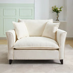 Oversized Chenille Fabric Armchair
