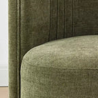 Lot de 4 chaises de salle à manger modernes pivotantes, chaises sans accoudoirs rembourrées en tissu texturé avec dossier incurvé pour salle à manger ou cuisine - Panipeachy
