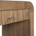 Whisen Rustic Console Table Entryway Table Side Table with Fluted Drawer Front