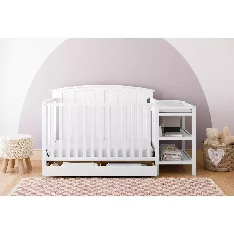 Storkcraft Steveston 5-in-1 Convertible Crib and Changer with Drawer